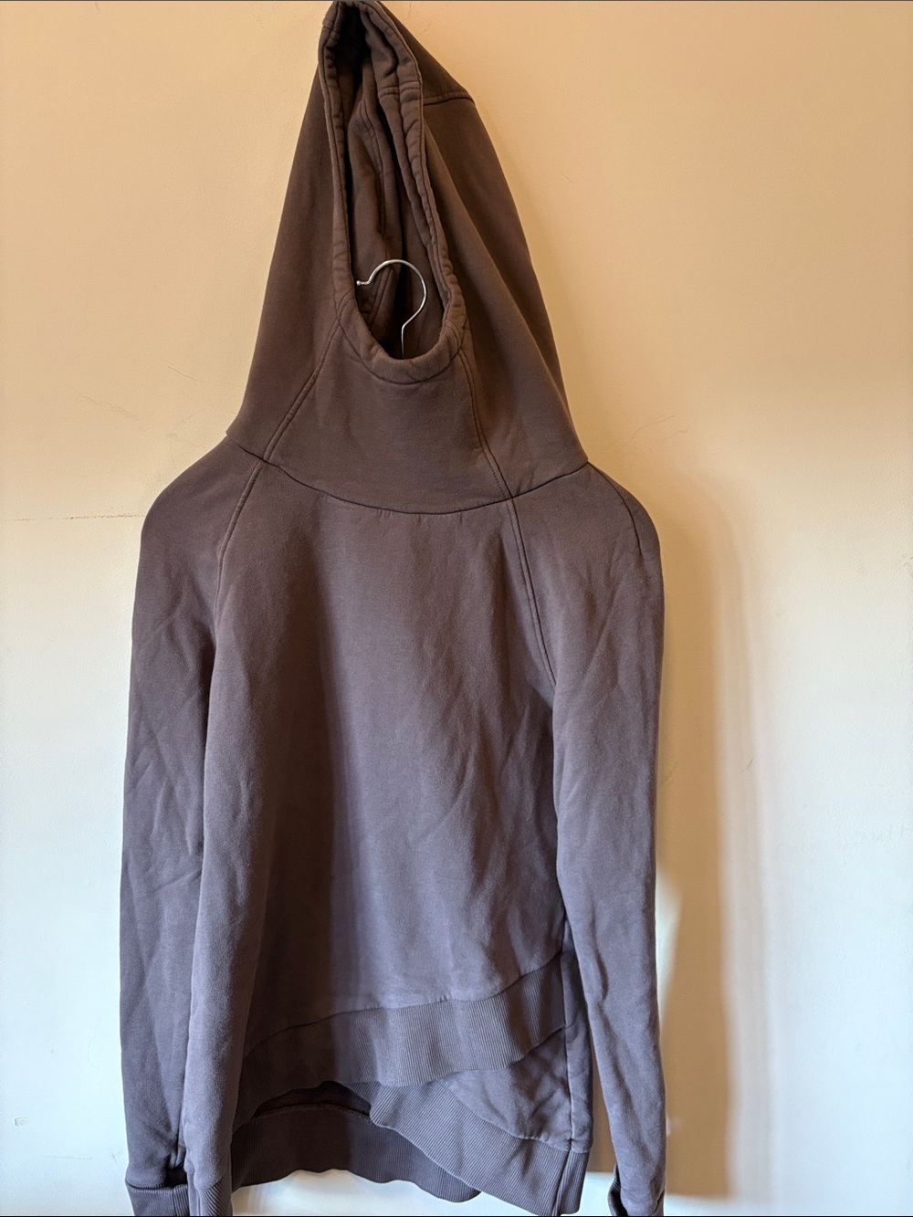 Women's Cowl Hoodie Sweater in Brown